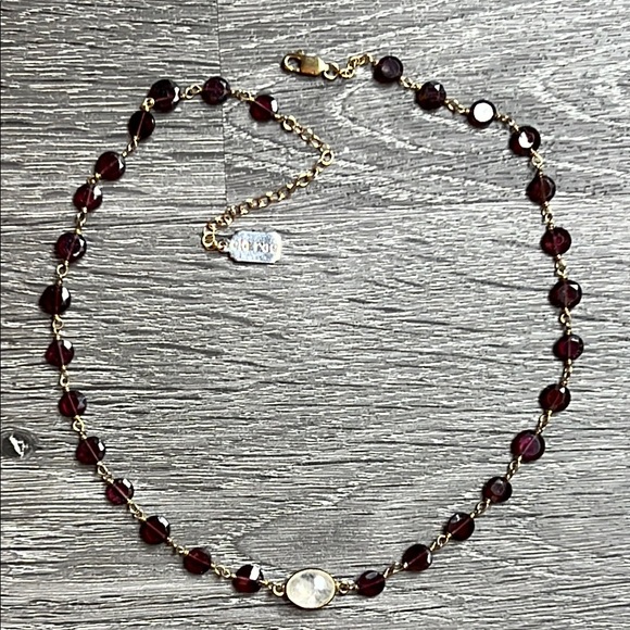 Ela Rae Libi coin stone necklace with center stone - Picture 8 of 9